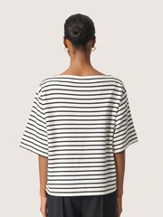 Soaked in Luxury Loose Fit SLIngina Slash Neck White Sweatshirt - Image 2 of 6