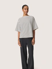 Soaked in Luxury Loose Fit SLIngina Slash Neck White Sweatshirt - Image 3 of 6