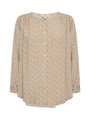 Soaked In Luxury Brown Stylish Blouse With Round Neck - Image 5 of 6