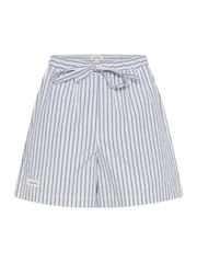 Soaked in Luxury 100% Cotton SLMimilou Striped Elastic Waist White Shorts - Image 5 of 6