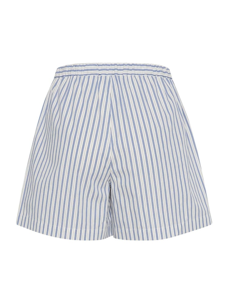 Soaked in Luxury 100% Cotton SLMimilou Striped Elastic Waist White Shorts - Image 6 of 6