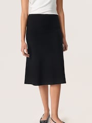 Soaked in Luxury SLSPina Knitted Knee Length Black Skirt - Image 1 of 6