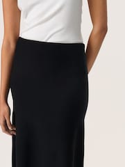 Soaked in Luxury SLSPina Knitted Knee Length Black Skirt - Image 4 of 6