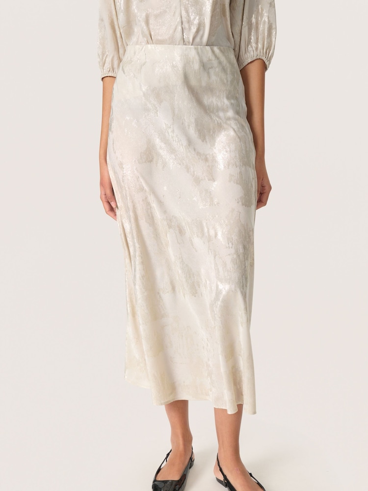 Soaked in Luxury Grey Elegant High-Waisted Skirt - Image 1 of 6