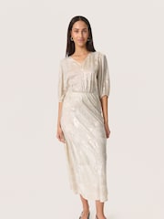 Soaked in Luxury Grey Elegant High-Waisted Skirt - Image 3 of 6