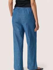 Soaked in Luxury Blue SLChamy Trousers with Wide Legs - Image 2 of 6