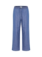 Soaked in Luxury Blue SLChamy Trousers with Wide Legs - Image 5 of 6