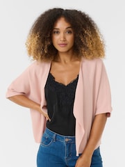 Cream Pink CRSillar Knit Bolero 100% Cotton Cardigan - Image 1 of 5
