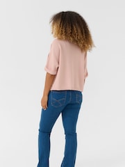 Cream Pink CRSillar Knit Bolero 100% Cotton Cardigan - Image 3 of 5