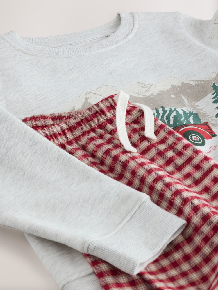 Red Truck Matching Family Christmas Sweatshirt and Flannel Pyjamas (1.5-16yrs) - Image 7 of 7 Red Truck Matching Family Christmas Sweatshirt and Flannel Pyjamas (1.5-16yrs) - Image 7 of 7