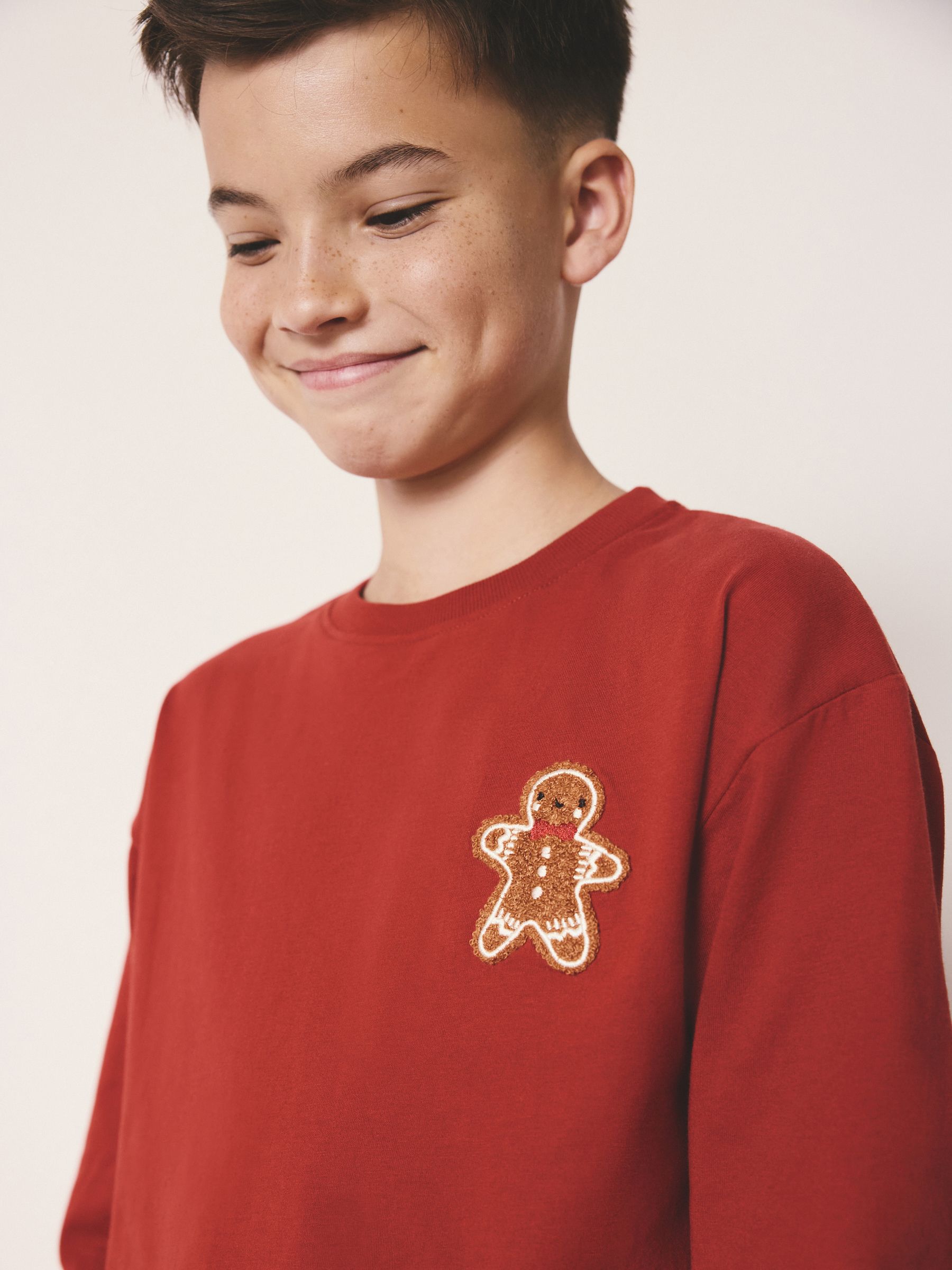 Buy Red Gingerbread Man Matching Family Christmas Cosy Long sleeve