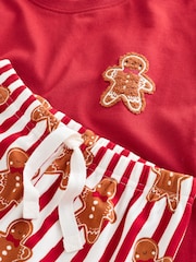 Red/Cream Gingerbread Stripe Single Family Christmas Pyjamas (9mths-16yrs) - Image 7 of 8