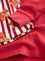 Red/Cream Gingerbread Stripe Single Family Christmas Pyjamas (9mths-16yrs) - Image 8 of 8