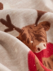 Neutral/Red Hamish The Highland Cow Single Family Christmas Pyjamas (9mths-16yrs) - Image 6 of 7