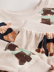 Neutral/Red Hamish The Highland Cow Single Family Christmas Pyjamas (9mths-16yrs) - Image 7 of 7