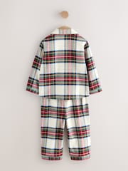 Neutral/Red Check Family Christmas Single Button Through Pyjamas (9mths-16yrs) - Image 5 of 7