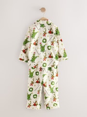 Neutral Grinch Single Button Through Xmas Pyjamas (9mths-16yrs) - Image 7 of 9