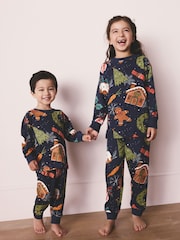 Navy Festive Food Family Xmas Pyjamas (9mths-16yrs) - Image 1 of 7