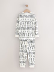 Cream/Black Hamish Fairisle Pattern Single Xmas Pyjamas (9mths-16yrs) - Image 5 of 7