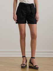 Polo Ralph Lauren Black 100% Linen Shorts - Image 1 of 6
