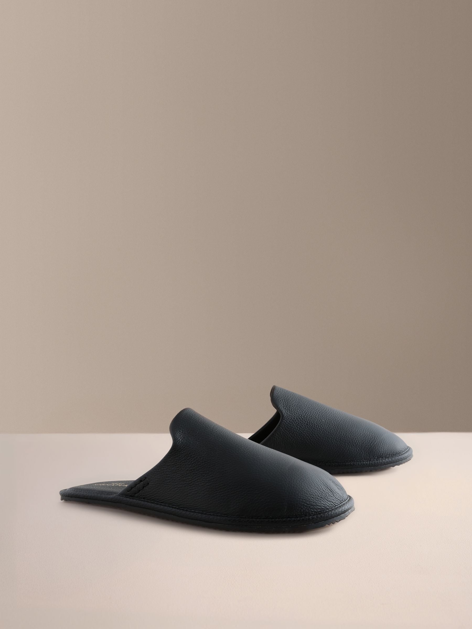 Buy Black Signature Leather Mule Slippers from Next Italy