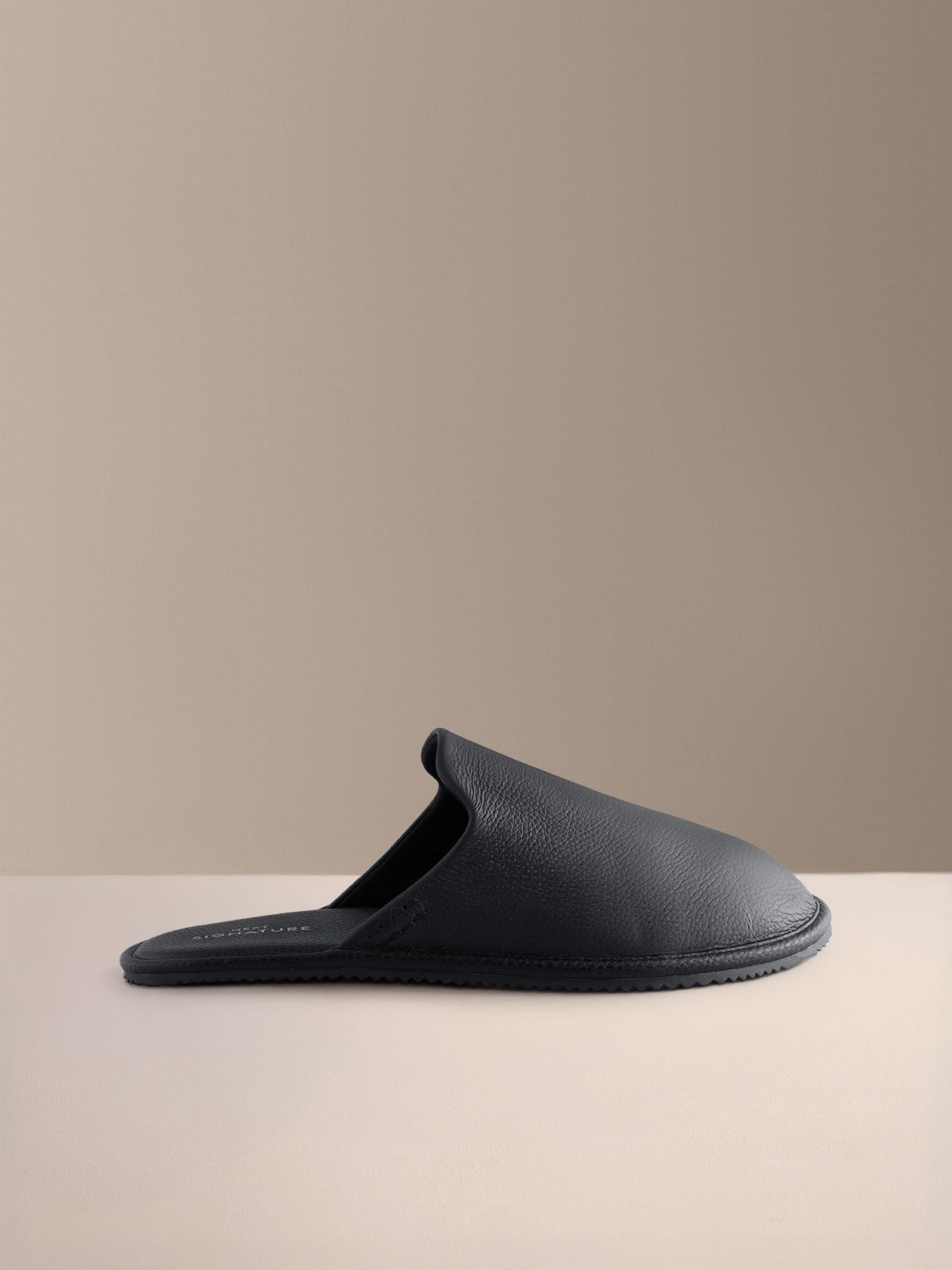 Buy Black Signature Leather Mule Slippers from Next Singapore