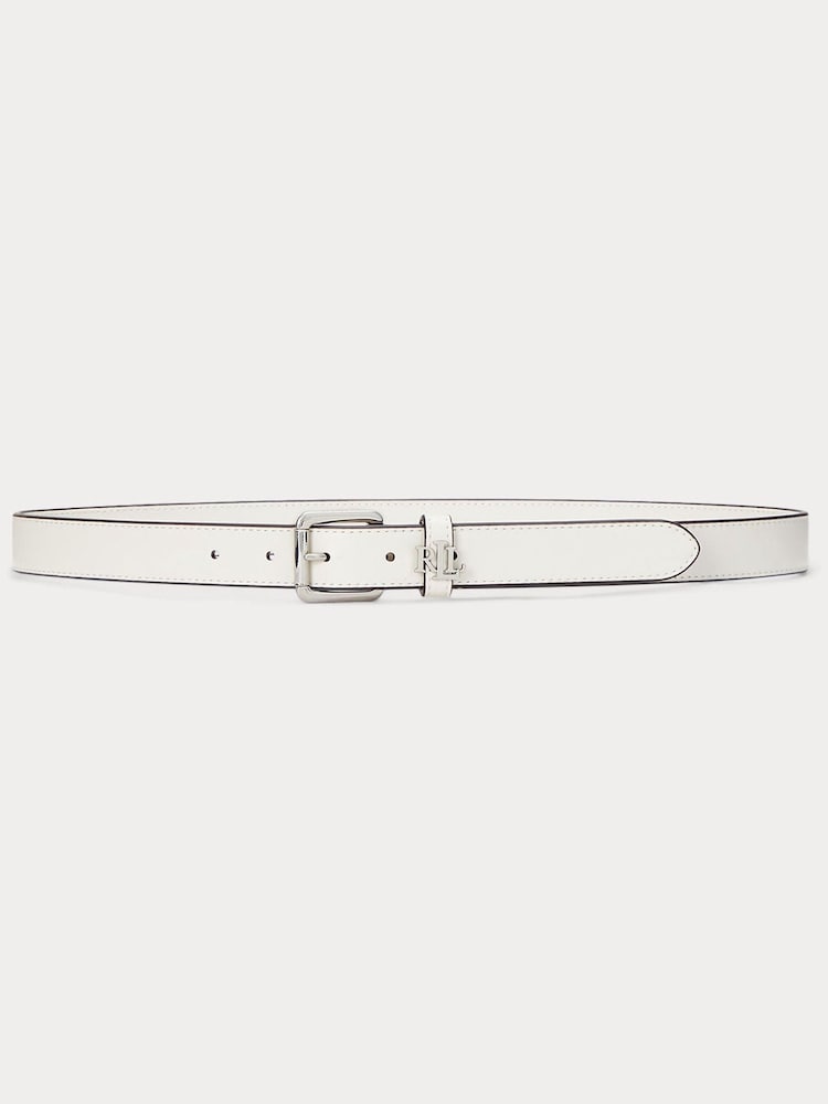 Lauren Ralph Lauren Logo-Keeper Leather Skinny Belt - Image 1 of 2 Lauren Ralph Lauren Logo-Keeper Leather Skinny Belt - Image 1 of 2