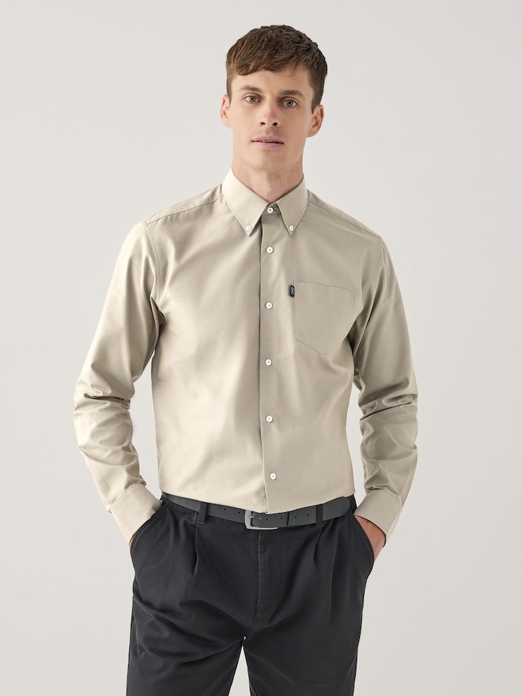 Marrom neutro - Oxford Long Sleeve Shirt - Imagem 1 de 8