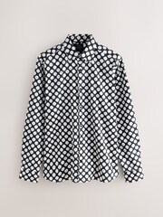 Black/White Polka Dot Printed Long Sleeve Shirt - Image 1 of 3