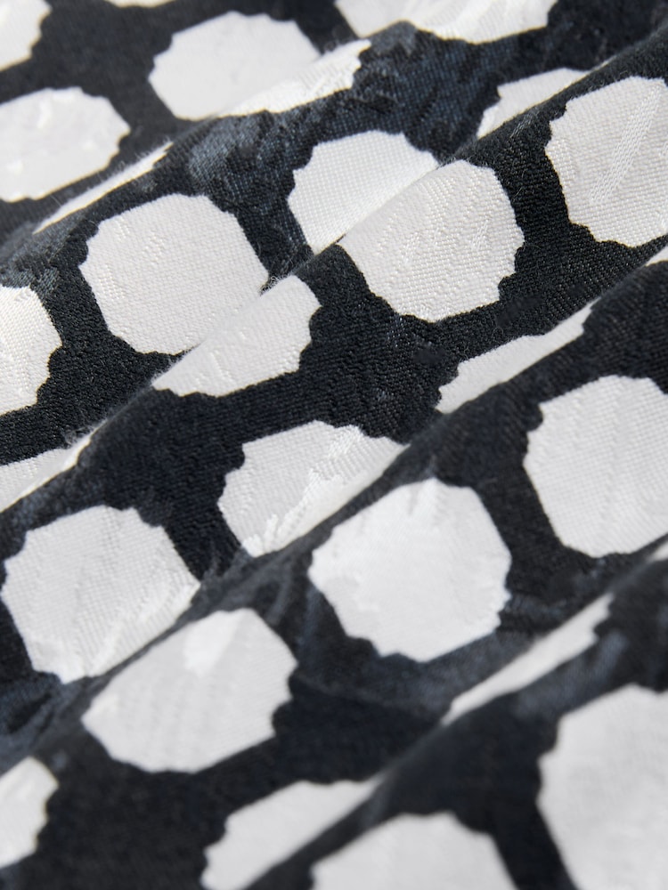 Black/White Polka Dot Printed Long Sleeve Shirt - Image 3 of 3