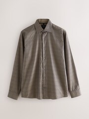 Black/Gold 100% Cotton Jaquard Long Sleeve Shirt - Image 1 of 3