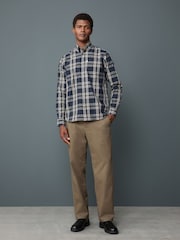 Navy Regular Fit Easy Iron Button Down Oxford Shirt - Image 2 of 7
