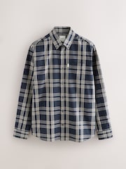 Navy Regular Fit Easy Iron Button Down Oxford Shirt - Image 5 of 7