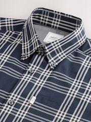 Navy Regular Fit Easy Iron Button Down Oxford Shirt - Image 7 of 7