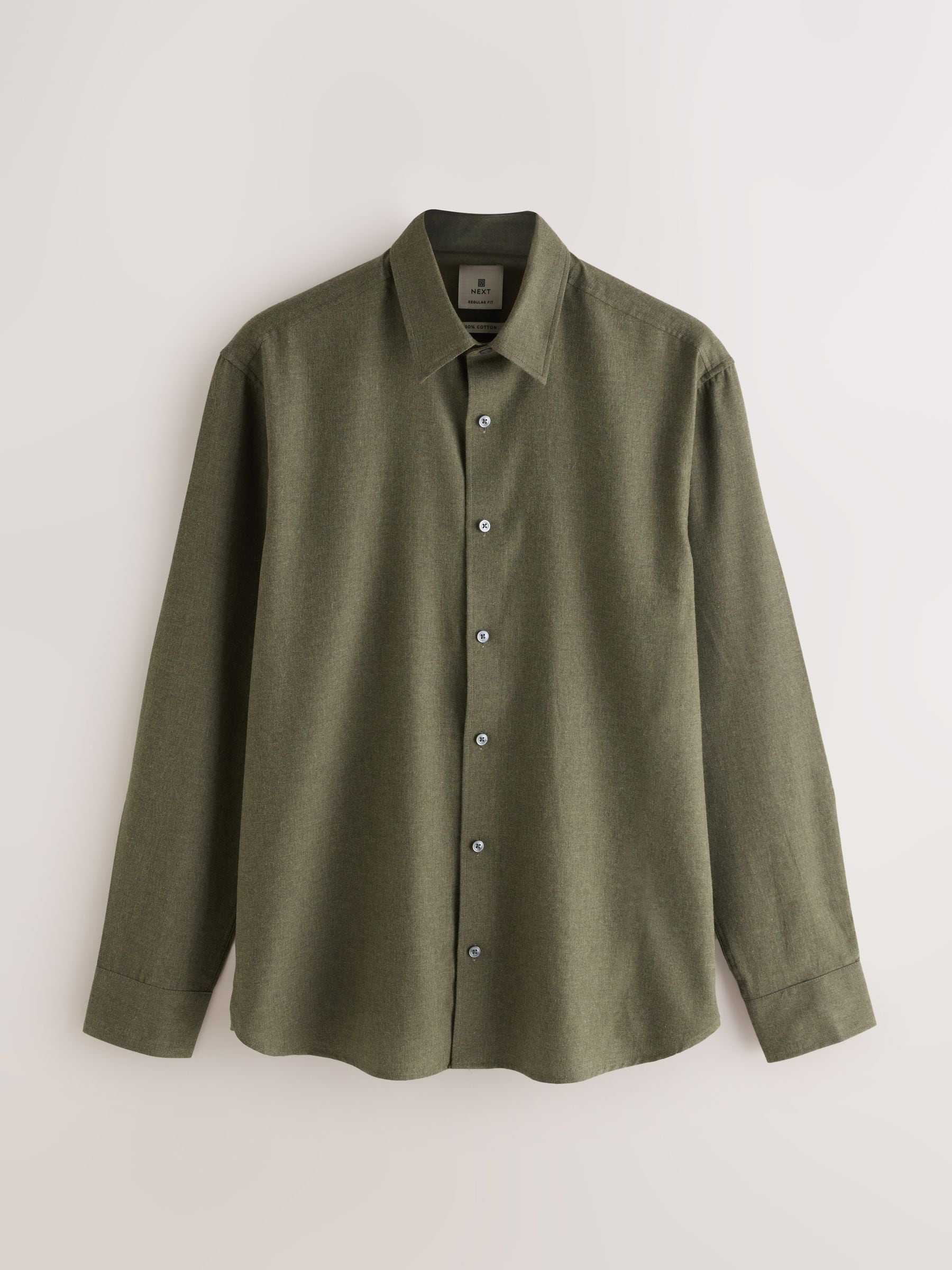 Buy Olive Green Long Sleeve Soft Touch Smart Shirt from Next USA