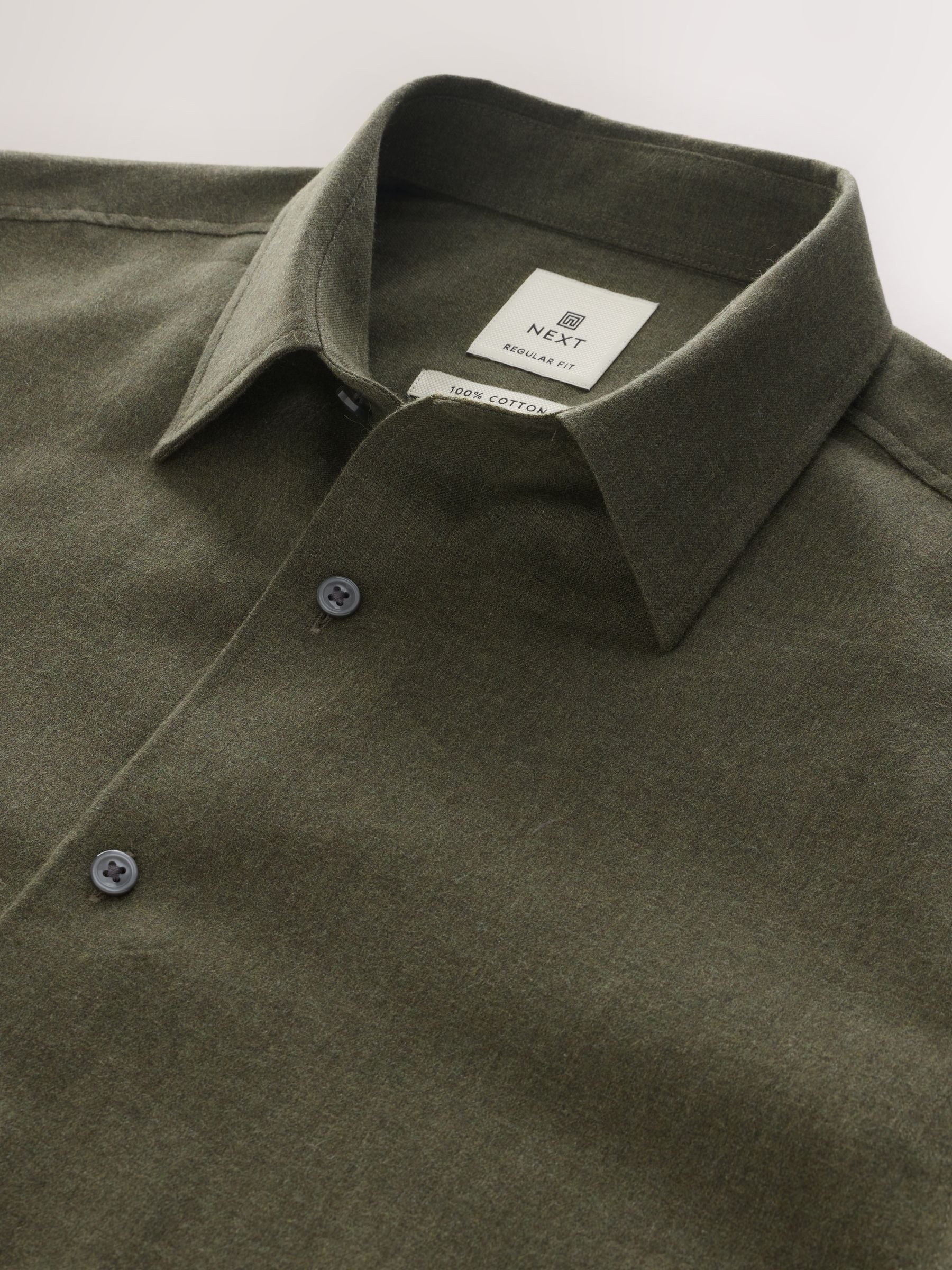 Buy Olive Green Long Sleeve Soft Touch Smart Shirt from Next USA