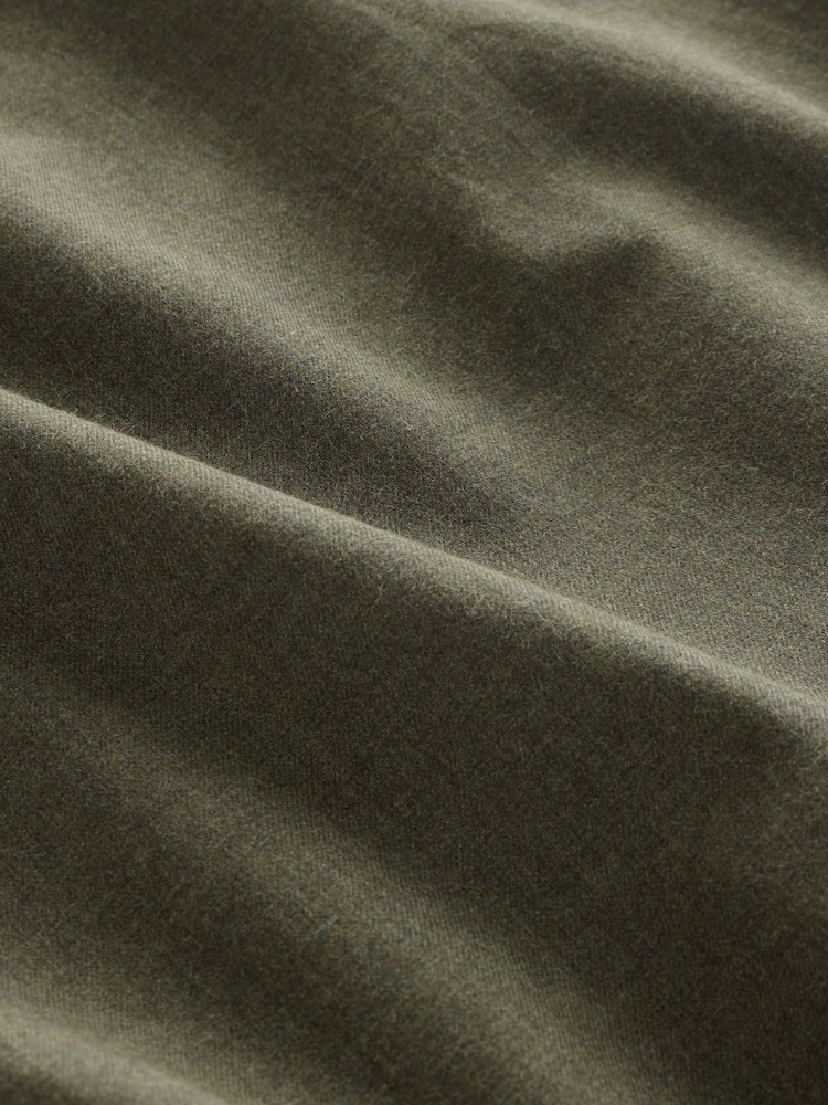 Olive Green Long Sleeve Soft Touch Smart Shirt - Image 8 of 8 Olive Green Long Sleeve Soft Touch Smart Shirt - Image 8 of 8