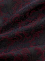 Red 100% Cotton Jaquard Long Sleeve Shirt - Image 3 of 7