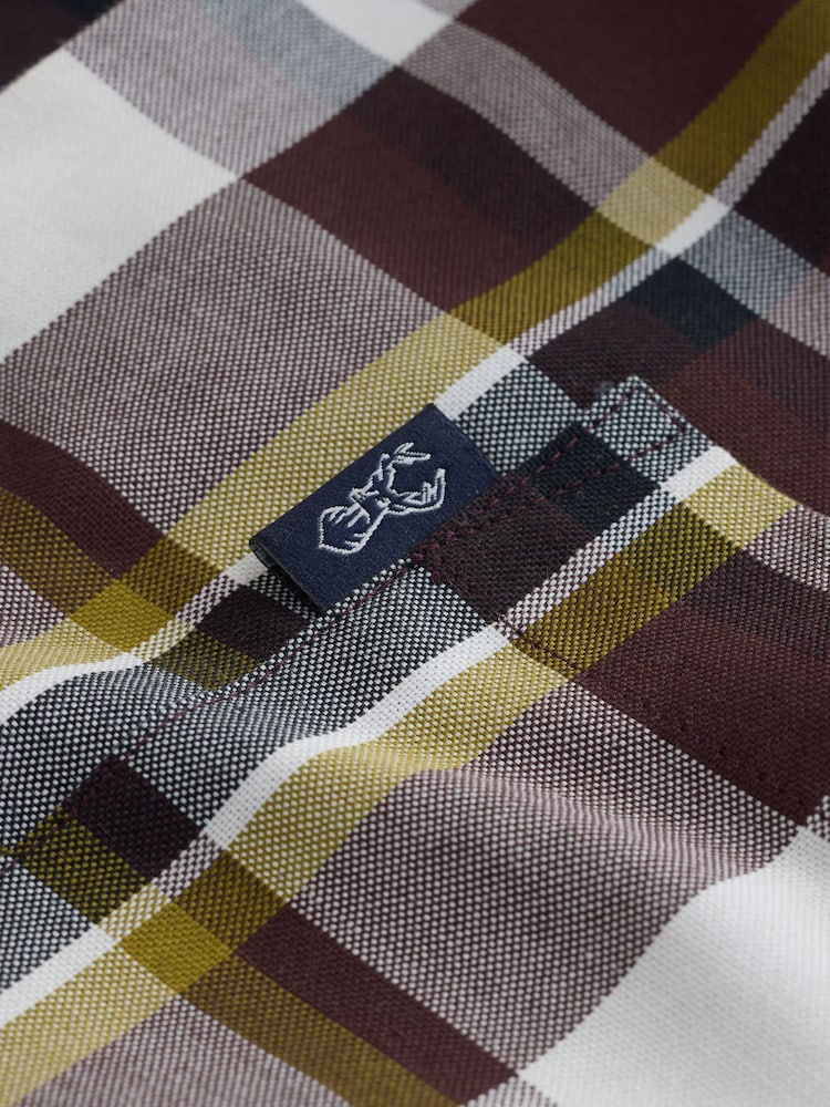 Red Regular Fit Easy Iron Button Down Oxford Shirt - Image 3 of 3