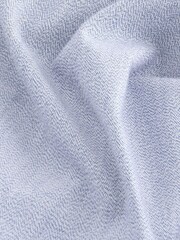 Light Blue Textured Long Sleeve Smart Shirt - Image 8 of 8