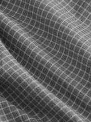 Grey Grid Check Regular Fit Check Soft Touch 100% Cotton Smart Long Sleeve Shirt - Image 7 of 7