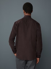 Chocolate Brown Long Sleeve Cord Shirt - Image 4 of 7