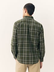 Green Blackwatch Regular Fit Easy Iron Button Down Oxford Shirt - Image 3 of 8