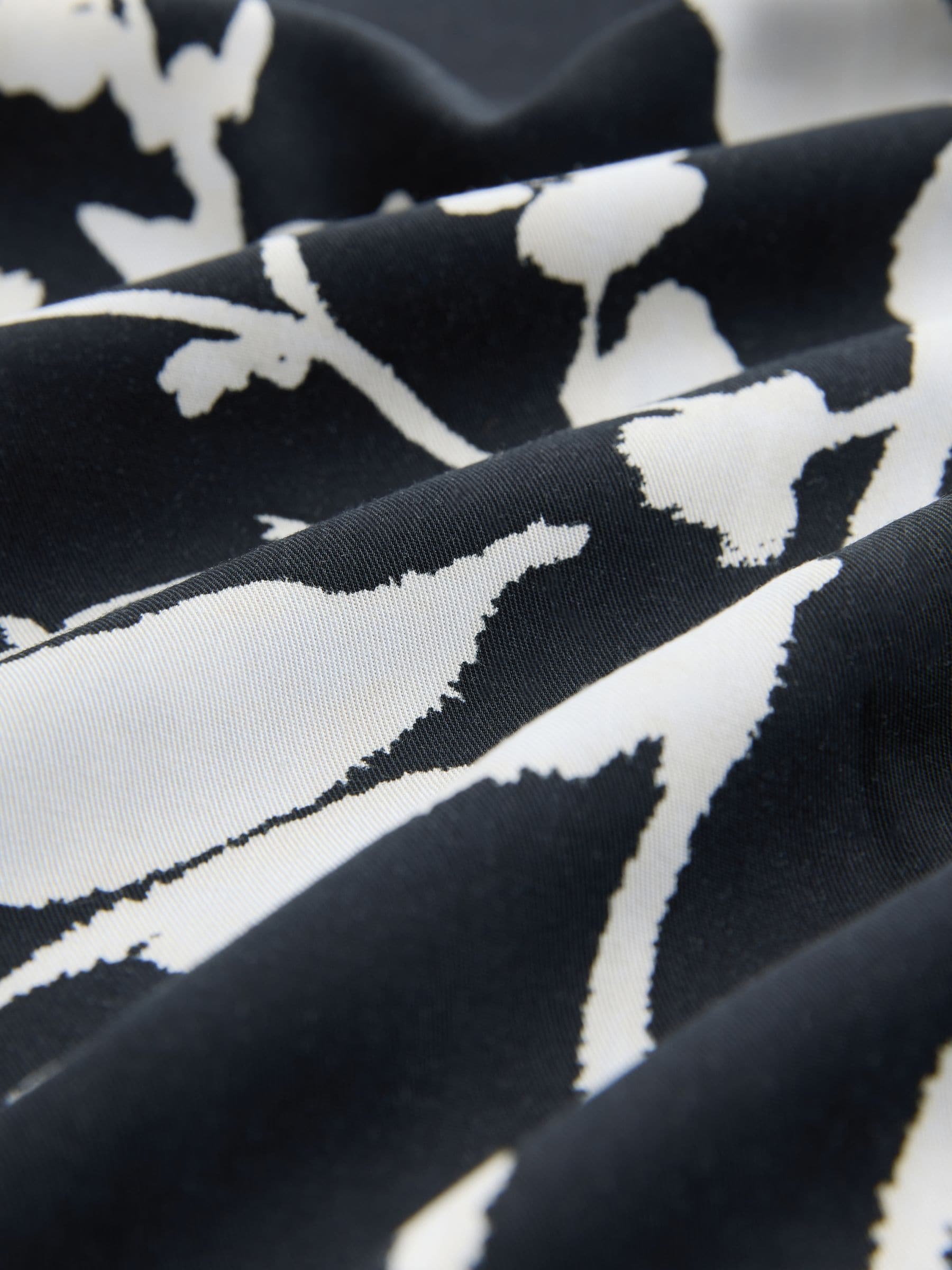 Buy Black Mono Floral Printed Long Sleeve Shirt from Next Singapore
