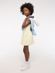 Abercrombie & Fitch Yellow YPB Sports Athleisure Drop Waist Printed Mini Dress - Image 4 of 7