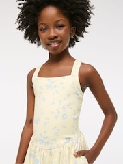 Abercrombie & Fitch Yellow YPB Sports Athleisure Drop Waist Printed Mini Dress - Image 6 of 7