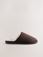 Brown Microsuede Mule Slippers - Image 2 of 5