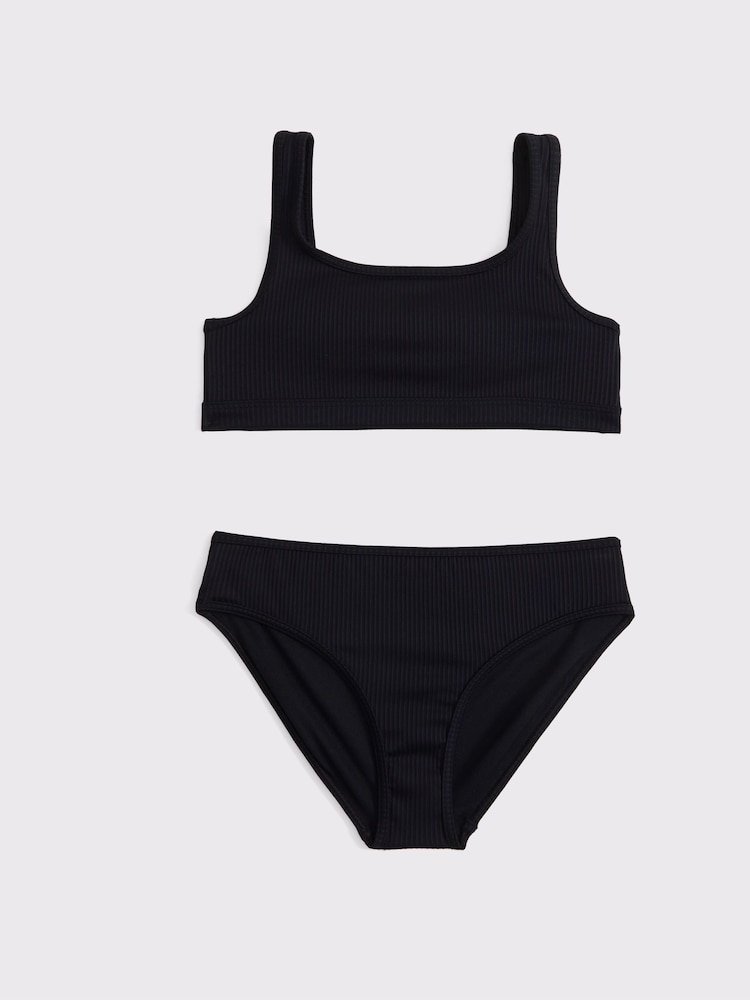Abercrombie & Fitch Patterned Black Bikini - Image 1 of 3