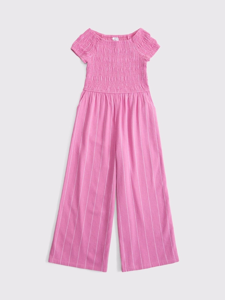 Abercrombie & Fitch Tie Front Linen Jumpsuit - Image 1 of 1