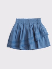 Синий - Abercrombie & Fitch Woven Lace Trim Mini Skirt - Изображение 1 из 1